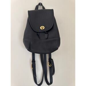 Vintage Coach #9960 Daypack Leather Mini Backpack in Black. OS